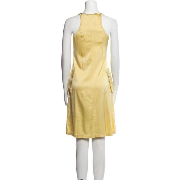 NEW Kristensen Du Nord Silk Scoop Neck Mini Dress, Yellow,‎ Large - Picture 4 of 4